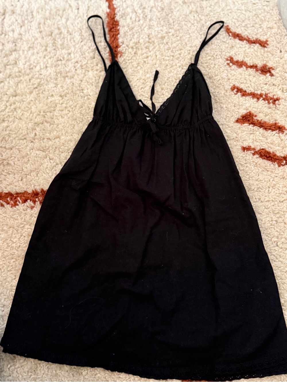 Princess Polly Black Eyelet Trim Cami Dress